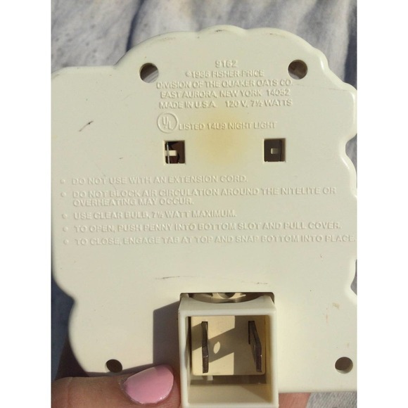 Vintage Fisher-Price night light train 80s nursery children 1986 USA # 9162 red - Picture 6 of 11